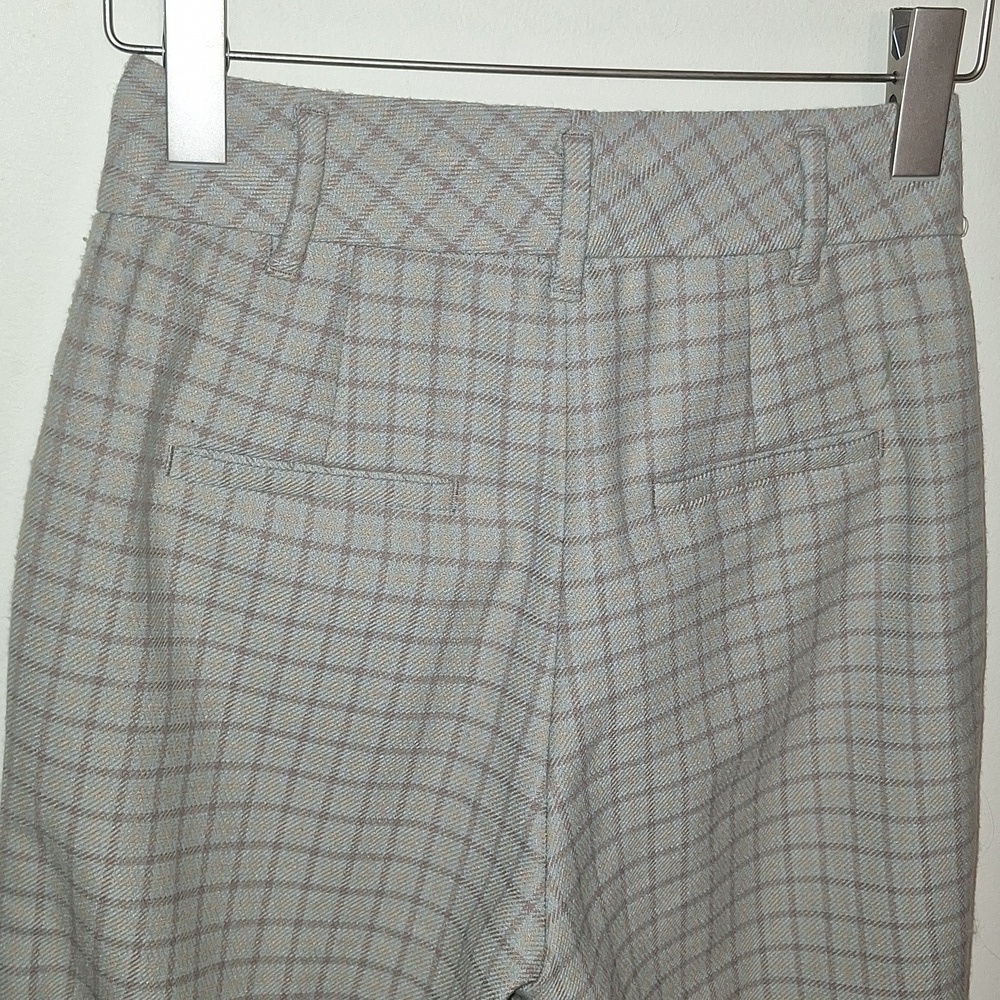 Aritzia Wilfred Tie Front Pants Wool Blend Plaid (Missing Tie) SZ 0 - Picture 4 of 6